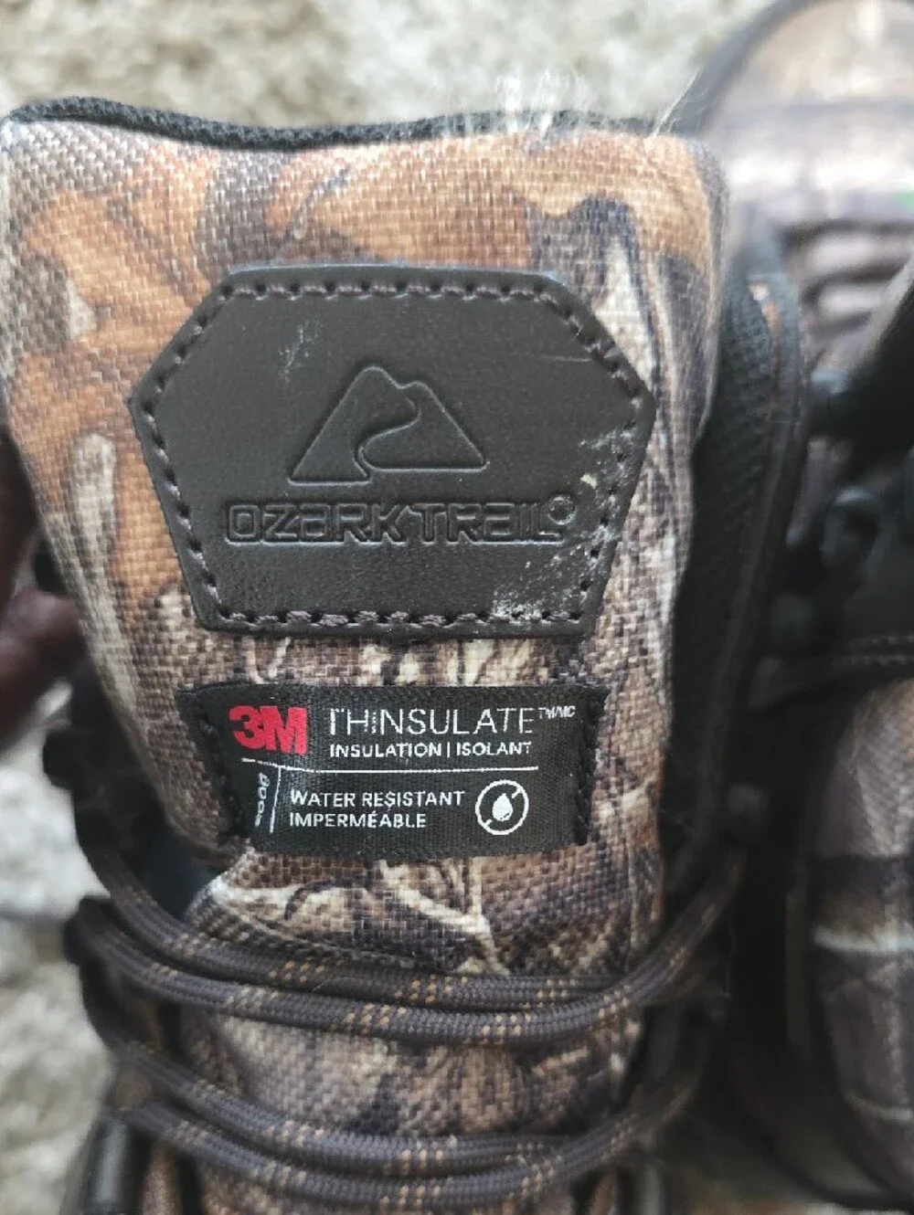 Ozark Trail Brown Camouflage Men's Rain & Snow Boots